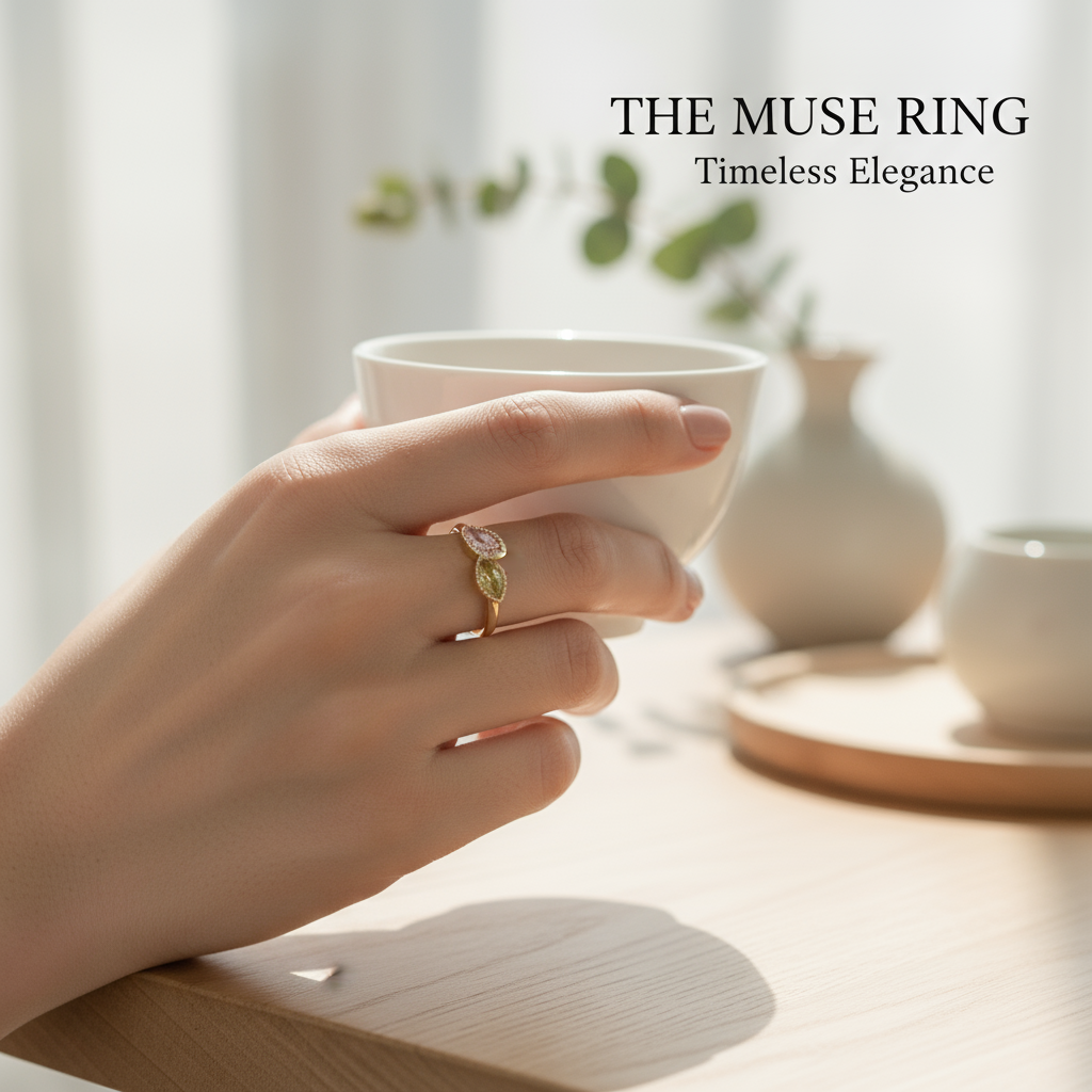 Bannière bague Muse portée